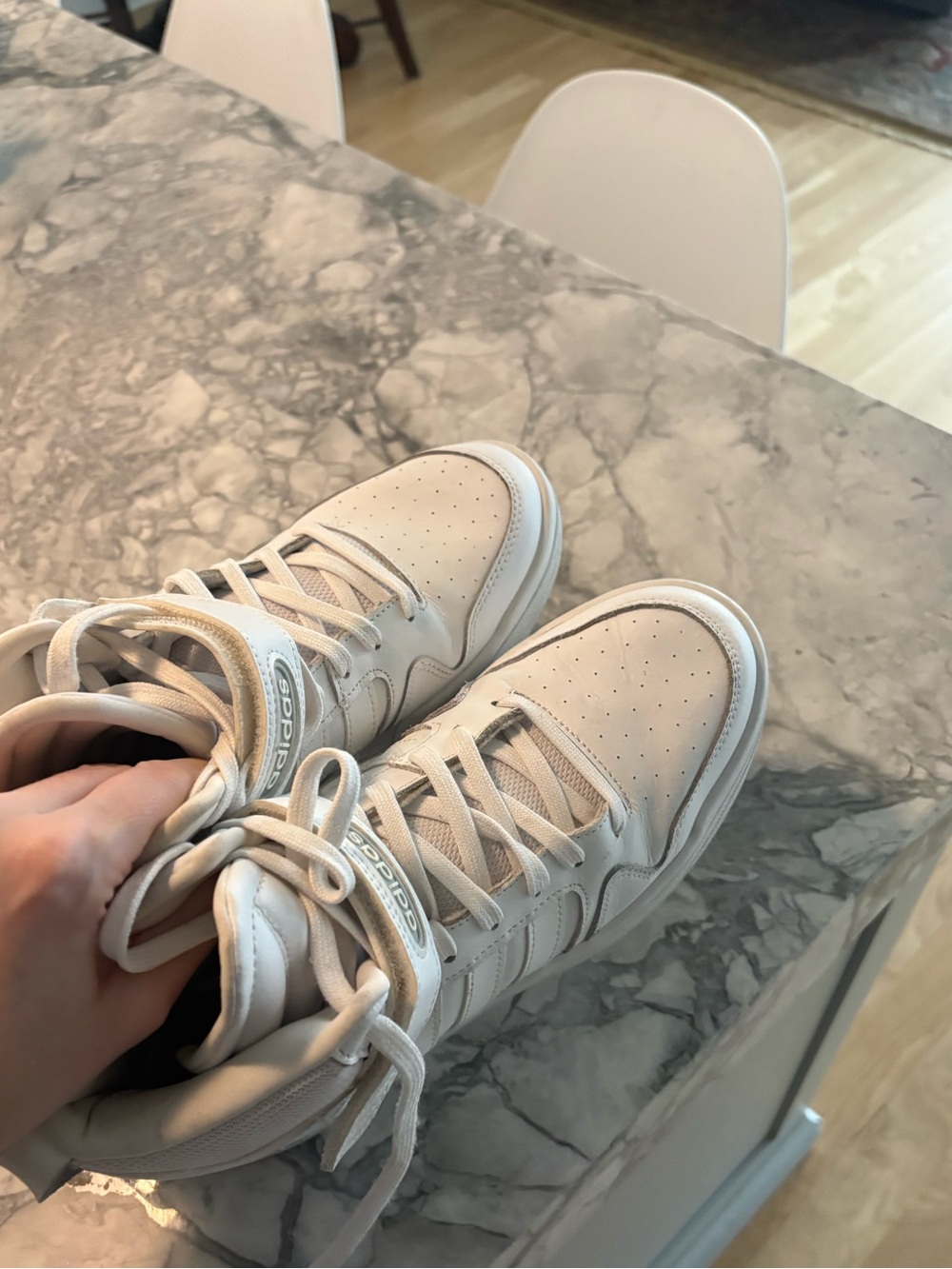 Adidas Women's High-Top Sneakers in white